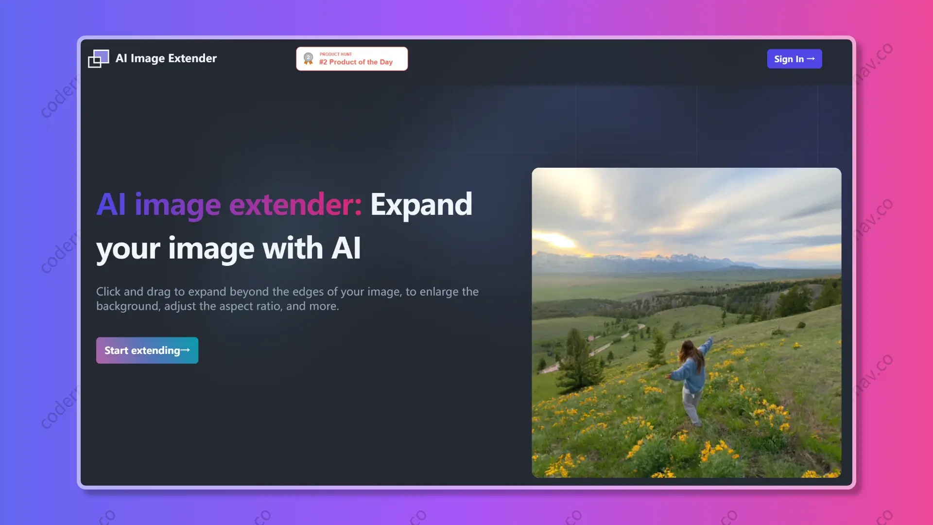 AI image extender